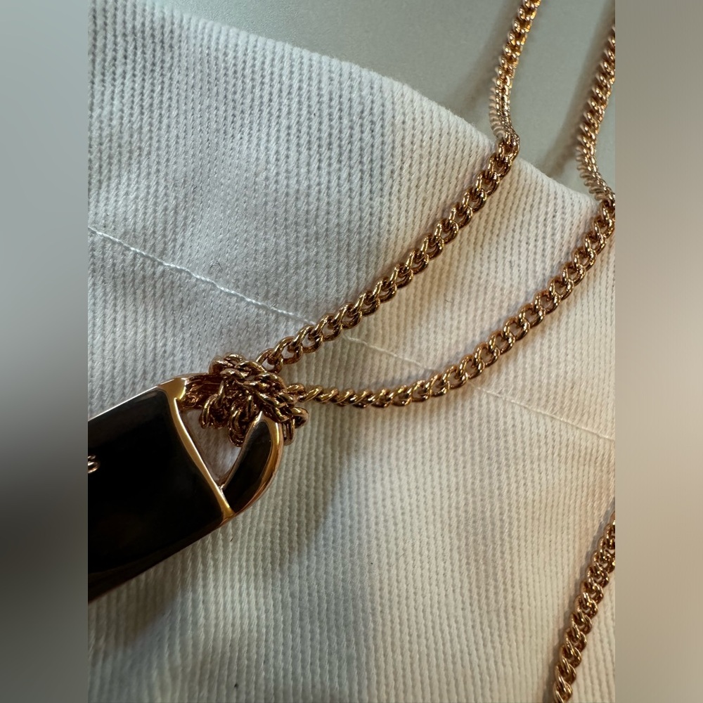 Marc by Marc Jacobs NWT Rose Gold Pendant Bar Tag Chain Long Necklace - Picture 4 of 13